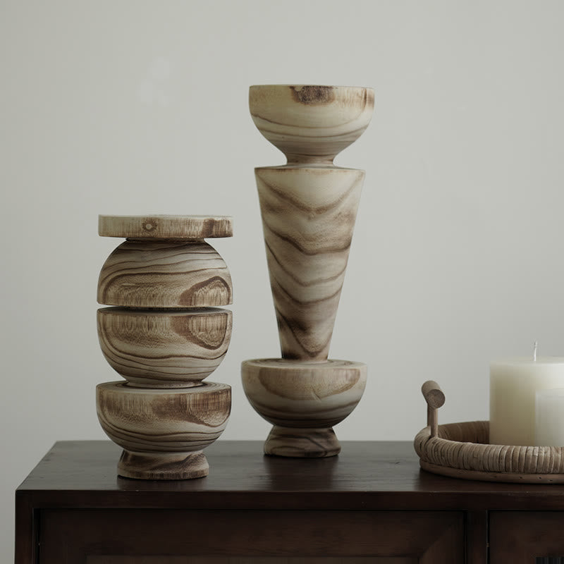 Wood-grain Geometric Decorative Ornament - image 5