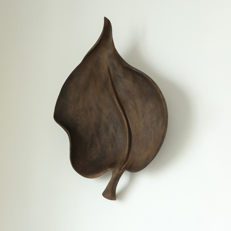 Leaf-shaped Wall Decoration - brown - image 0