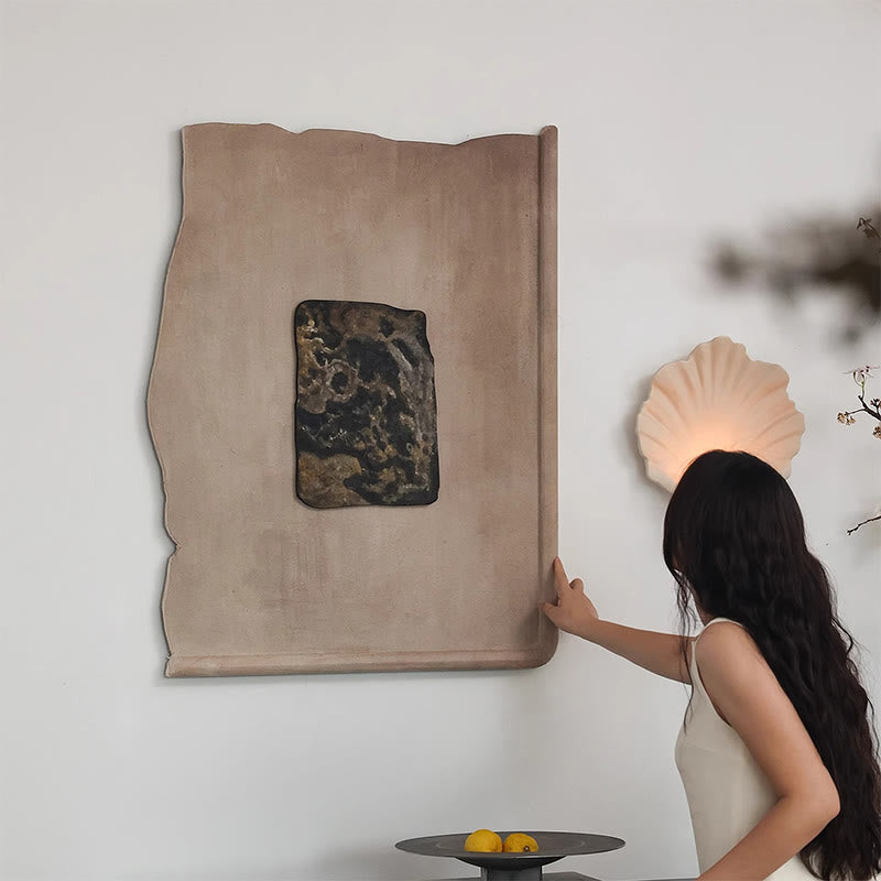 Khaki Textured Decorative Painting - image 7