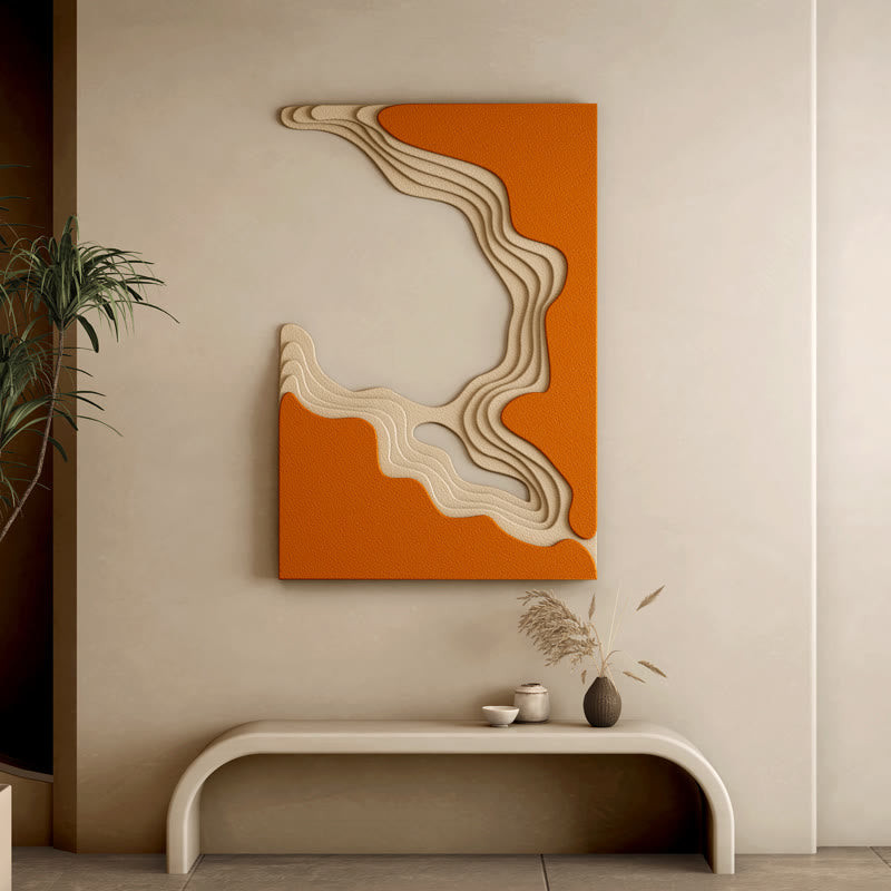 Orange Bas-relief Mural - image 4