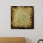 Crackle Hand-painted Texture Art Wall Hanging - image 2