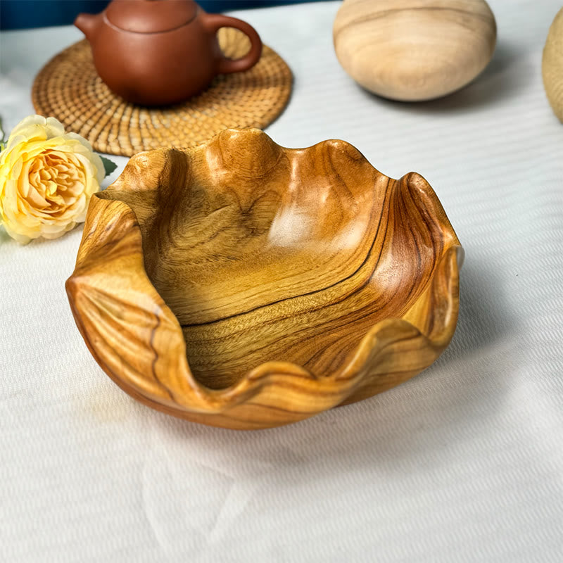 Wavy Wooden Fruit Tray - yellow - image 1