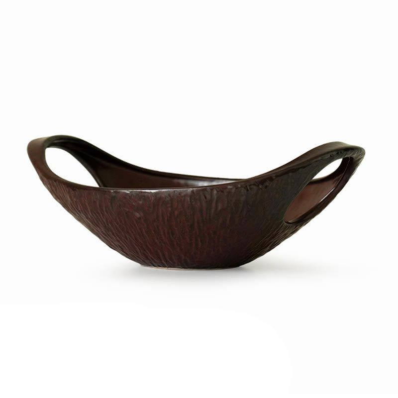 Vintage Ceramic Double-handle Fruit Tray - image 1