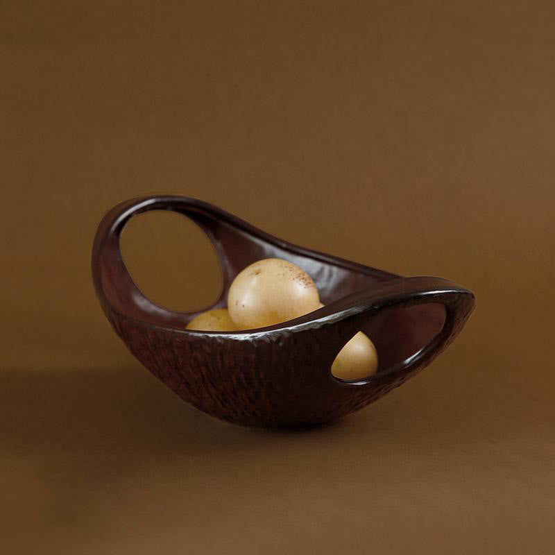 Vintage Ceramic Double-handle Fruit Tray - image 3