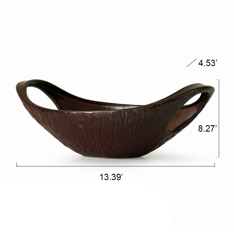 Vintage Ceramic Double-handle Fruit Tray - image 11