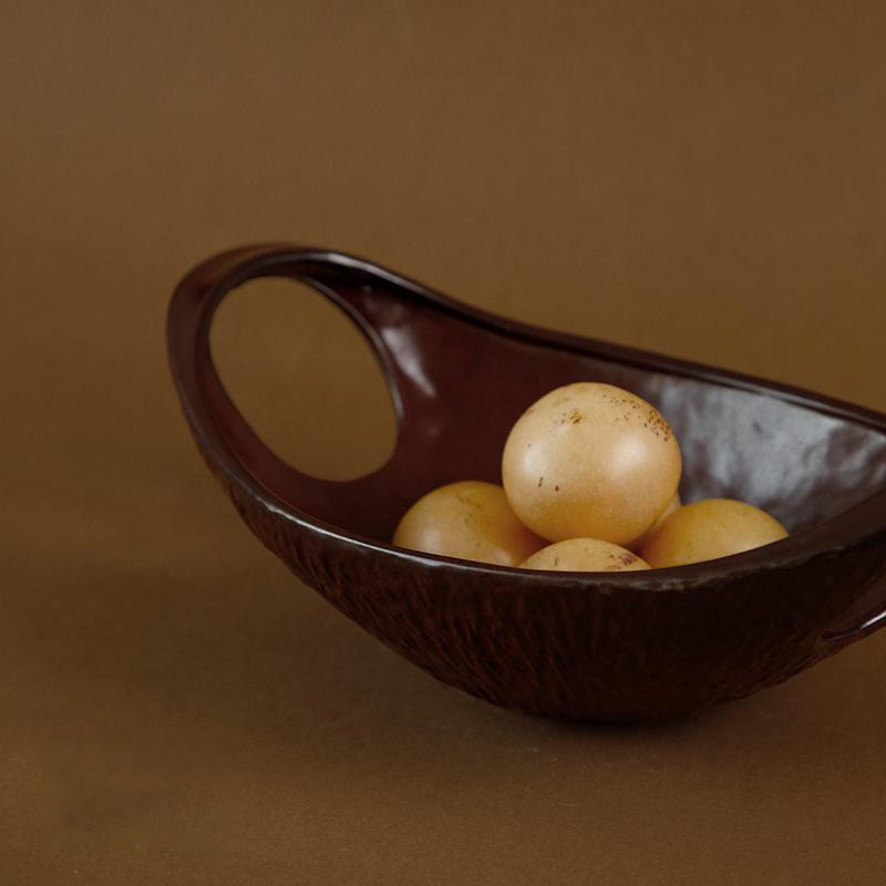 Vintage Ceramic Double-handle Fruit Tray - image 6