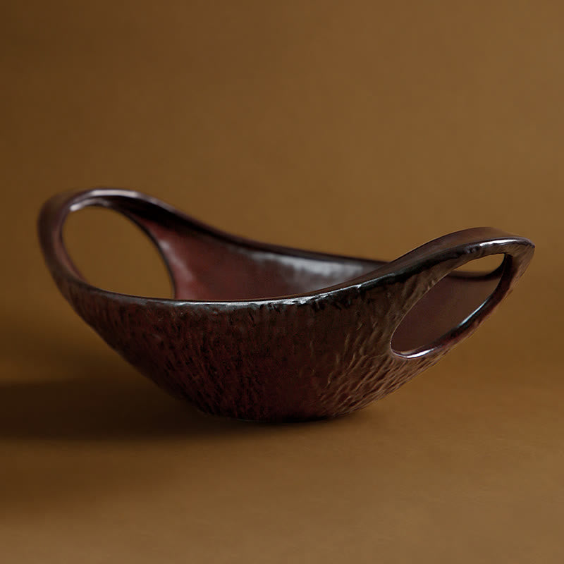Vintage Ceramic Double-handle Fruit Tray - image 4