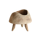 Wooden Round High-footed Tray - image 1