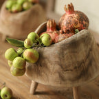 Wooden Round High-footed Tray - image 4