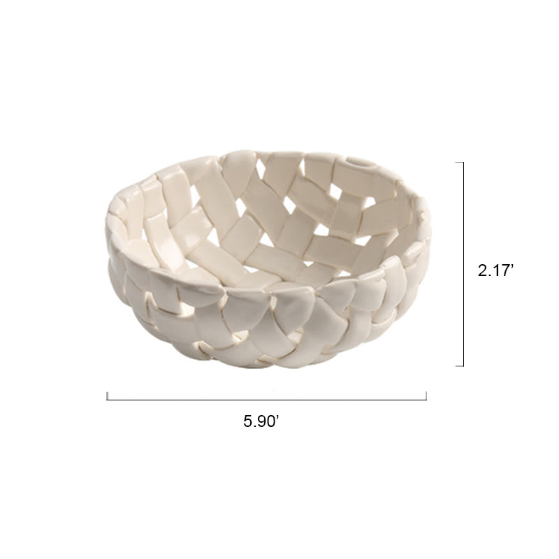 Ceramic Woven Design Storage Tray - image 7