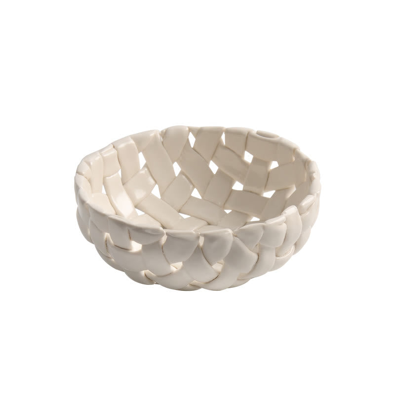 Ceramic Woven Design Storage Tray - image 1