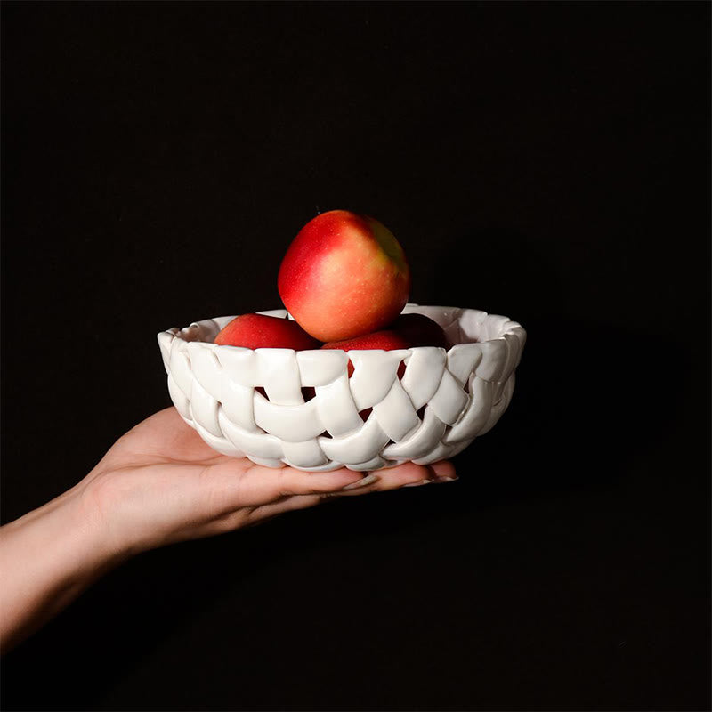 Ceramic Woven Design Storage Tray - image 5