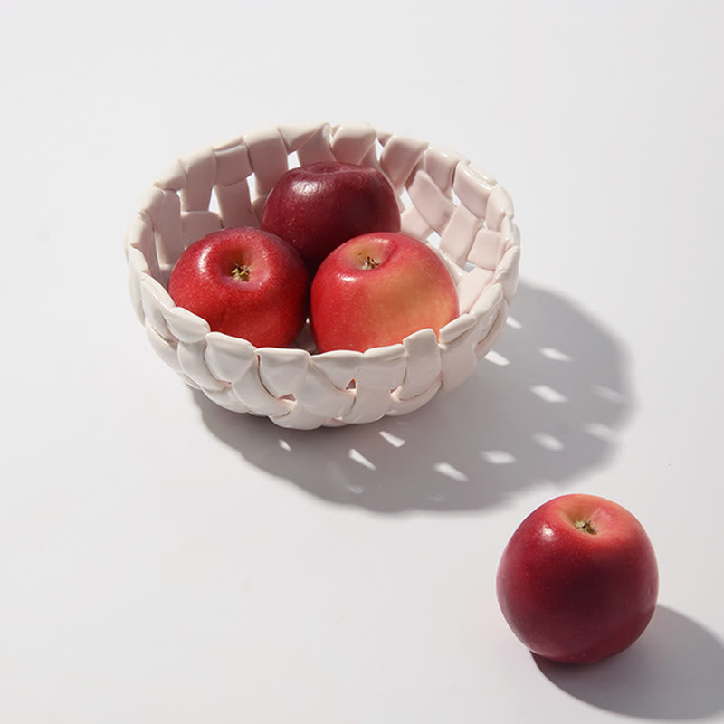 Ceramic Woven Design Storage Tray - image 4