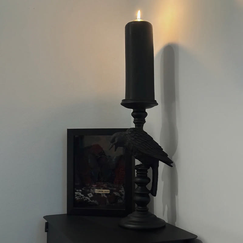 Black Gothic Style Crow-formed Candelabrum - image 4