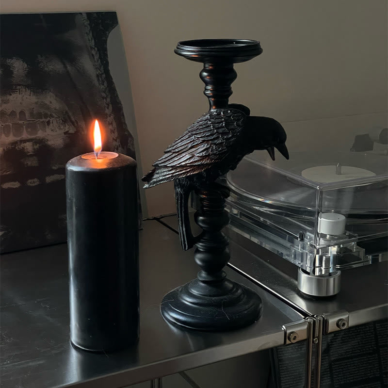 Black Gothic Style Crow-formed Candelabrum - image 4
