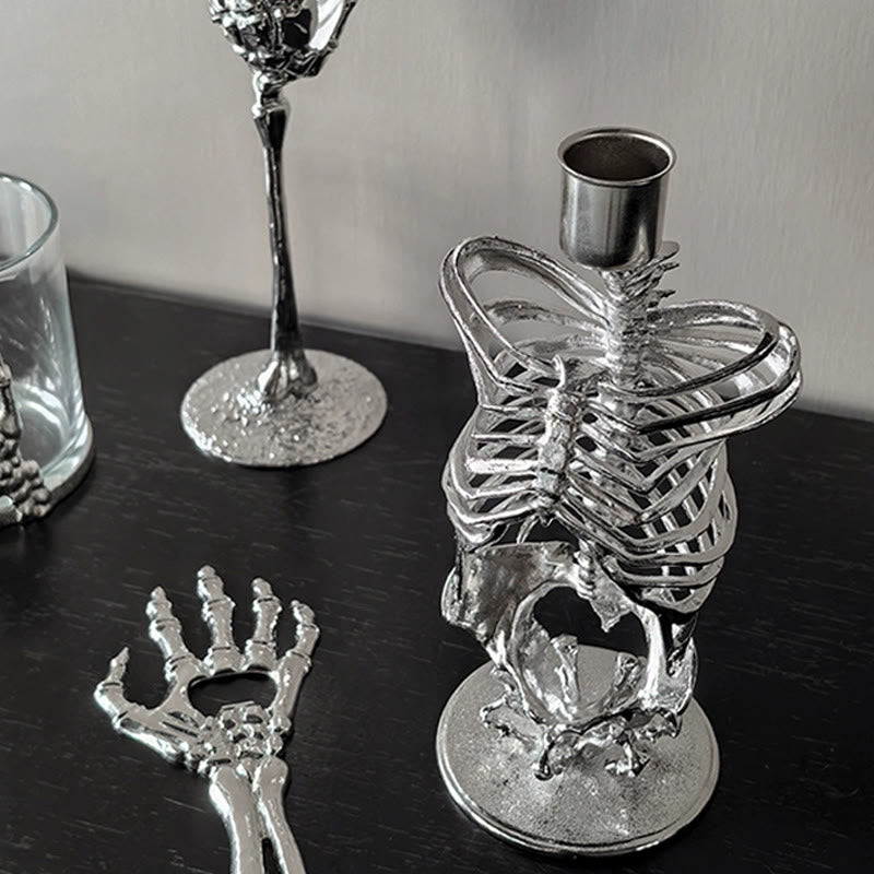 Mysterious Gothic Skull Candelabrum - image 8