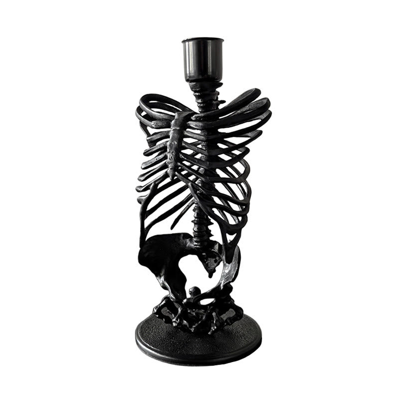 Mysterious Gothic Skull Candelabrum - image 3