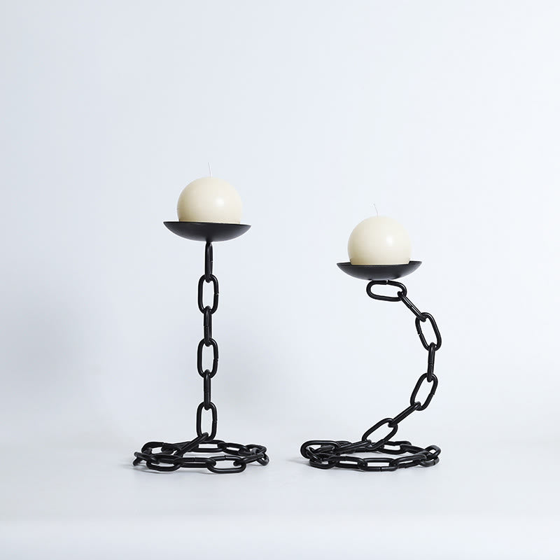 Chain Design Disc Candelabrum - image 6