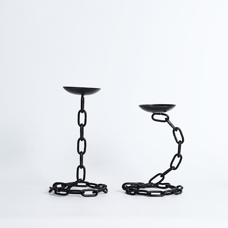 Chain Design Disc Candelabrum - image 6