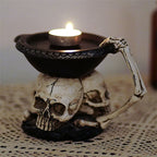 Halloween Skull Base Candle Holder - image 5