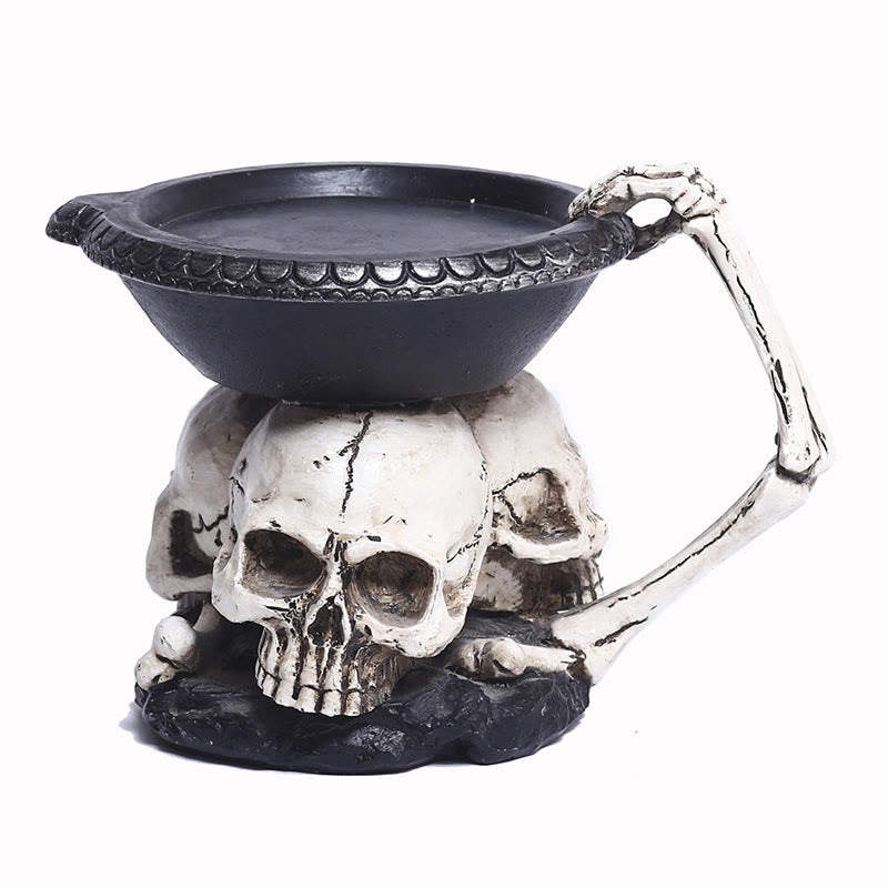 Halloween Skull Base Candle Holder - image 1