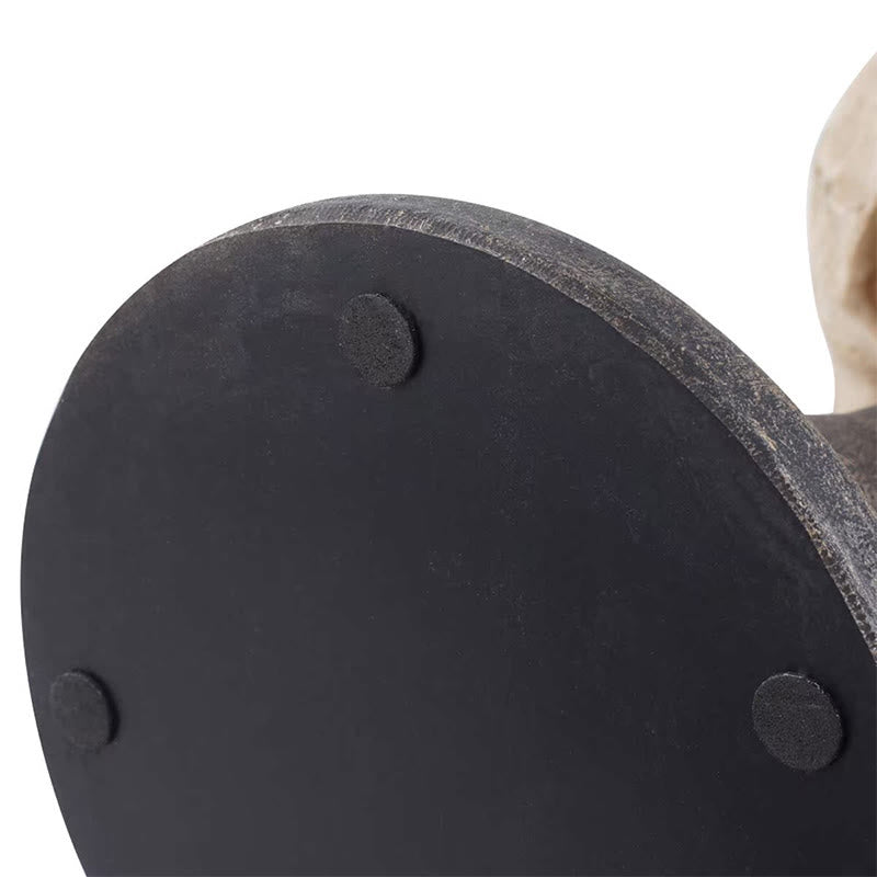 Weathered Texture Skull Candle Holder - image 10