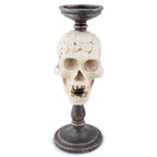 Weathered Texture Skull Candle Holder - image 1