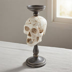 Weathered Texture Skull Candle Holder - image 2