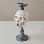 Weathered Texture Skull Candle Holder - image 3