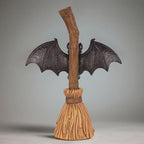 Broomstick-shaped Bat Holiday Ornament - image 6