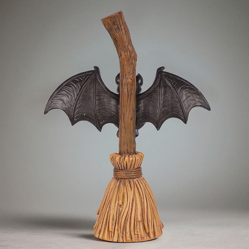 Broomstick-shaped Bat Holiday Ornament - image 7