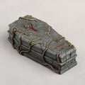 Halloween Coffin Ornament With Vine Design - gray - image 0