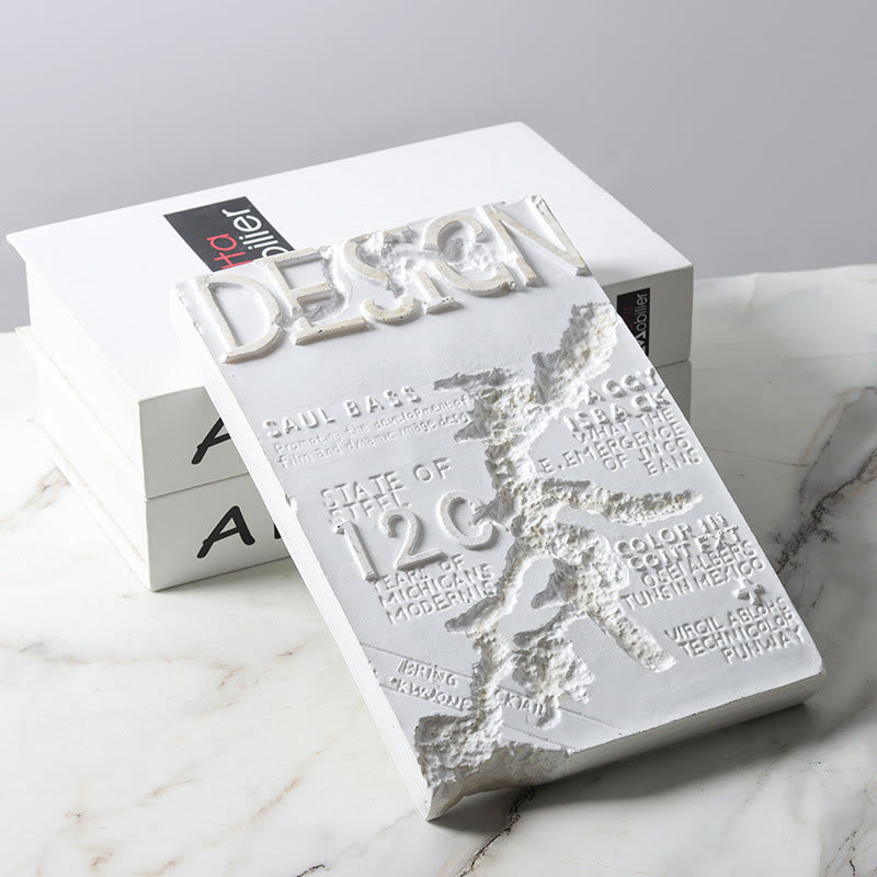 Book-shaped Embossed Ornament - white - image 9