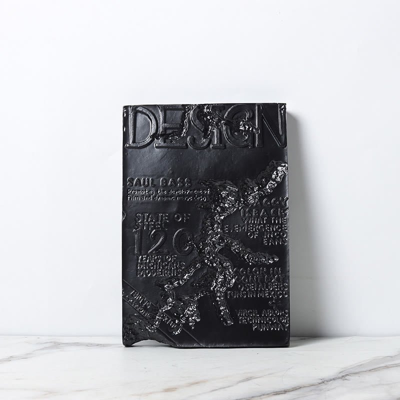 Book-shaped Embossed Ornament - black - image 12