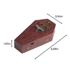 Burgundy Openable Coffin Ornament - image 5