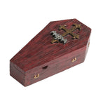 Burgundy Openable Coffin Ornament - image 1