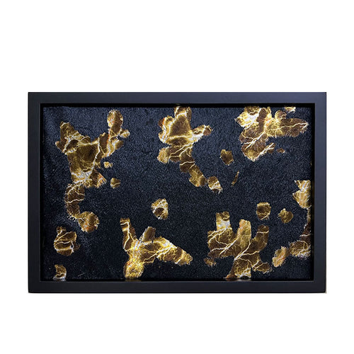 Black And Gold Horsehair Decorative Tray - image 1