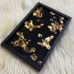 Black And Gold Horsehair Decorative Tray - black - image 0