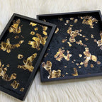 Black And Gold Horsehair Decorative Tray - image 4