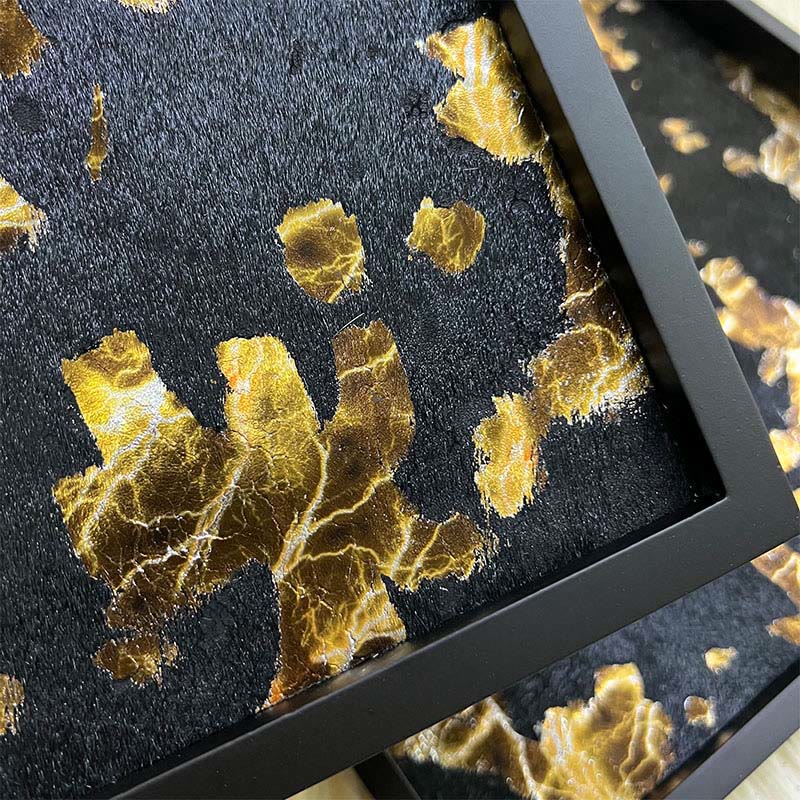 Black And Gold Horsehair Decorative Tray - image 7