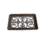 Lace Metal Tray With Glass Top - image 1