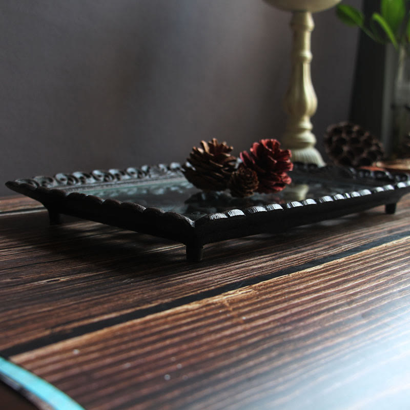 Lace Metal Tray With Glass Top - image 9