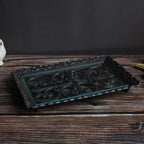 Lace Metal Tray With Glass Top - image 4