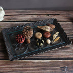 Lace Metal Tray With Glass Top - image 6