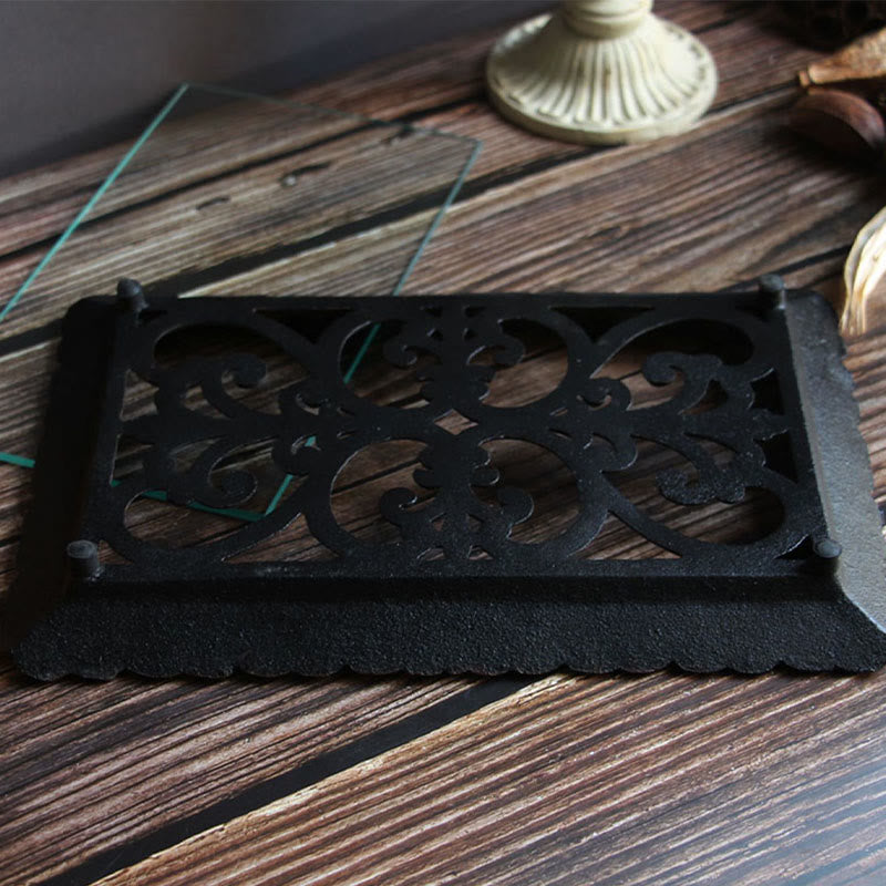 Lace Metal Tray With Glass Top - image 6