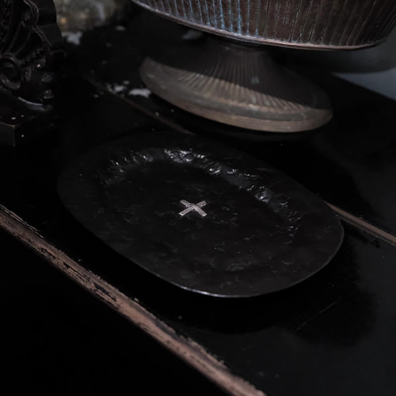 Black Silver-plated Ceramic Tray - image 5