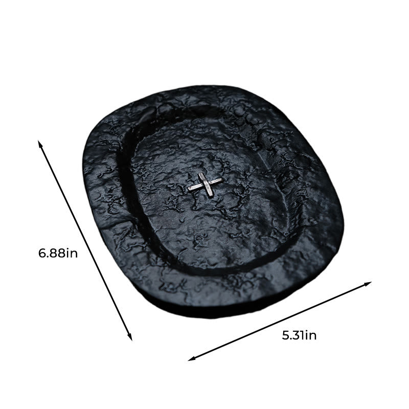 Black Silver-plated Ceramic Tray - image 6