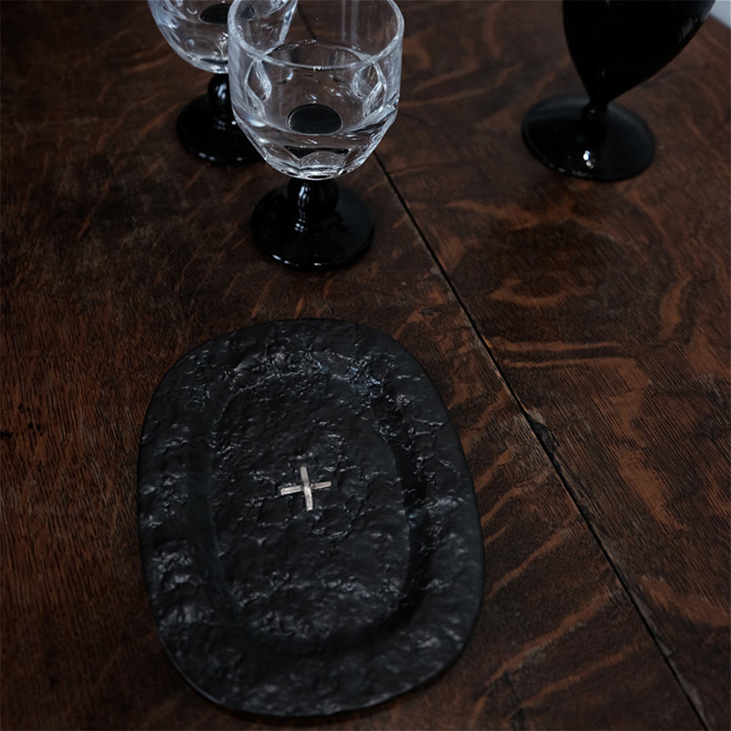 Black Silver-plated Ceramic Tray - image 6