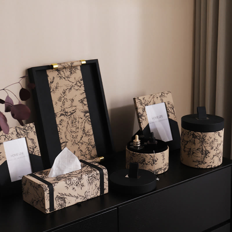 Vintage Printed Leather Tray - image 8