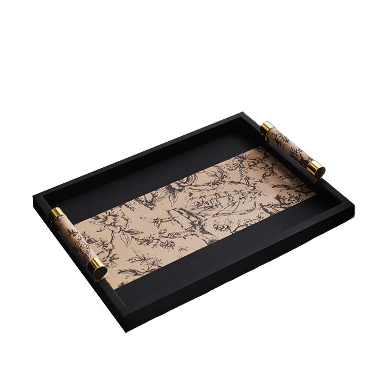 Vintage Printed Leather Tray - image 1